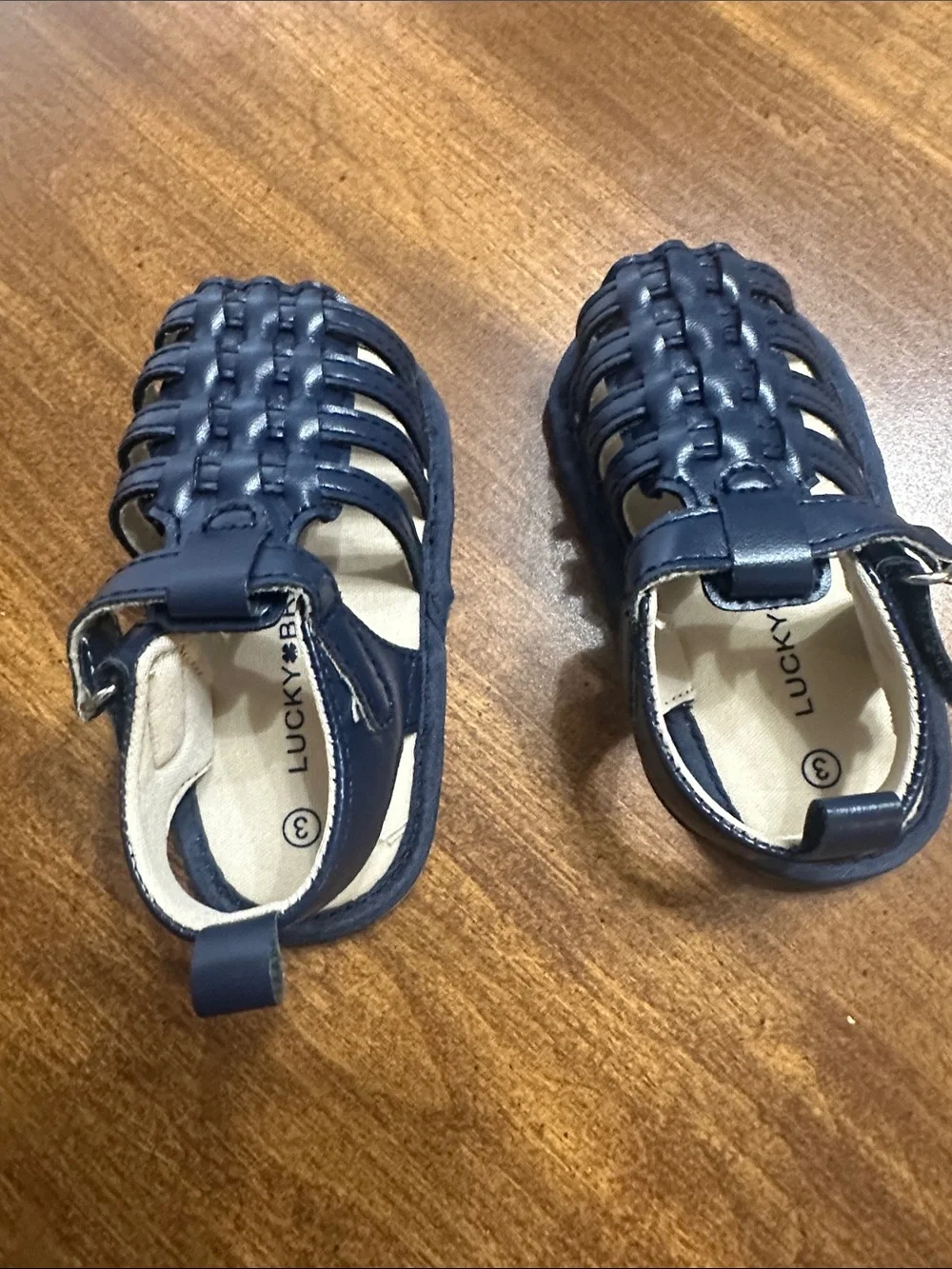 Lucky Brand Navy Woven Baby Fisherman Sandals